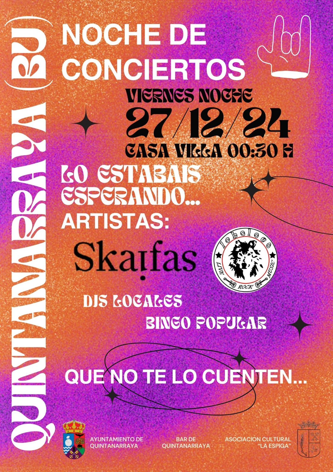 Cartel Noche de Conciertos de Quintanarraya