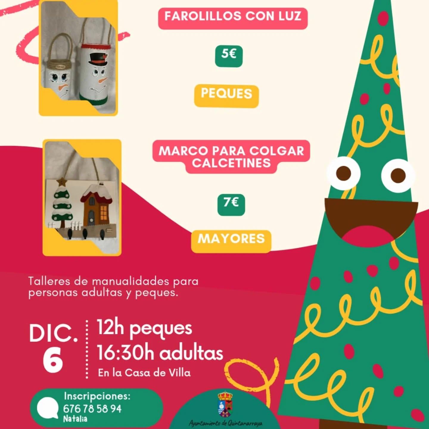 Talleres de manualidades de Navidad