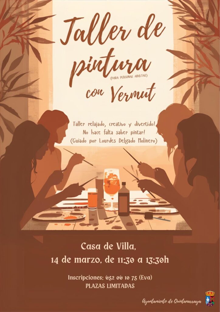 Taller de pintura con vermut
