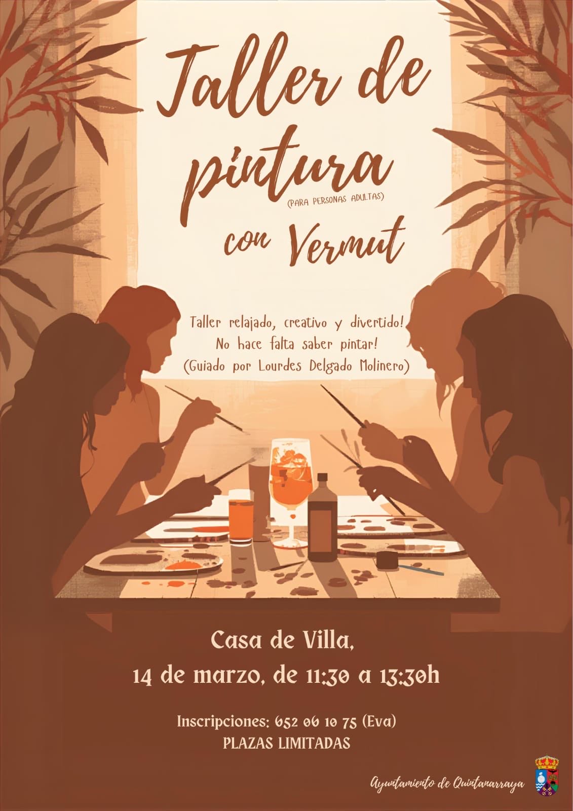 Taller de pintura con vermut